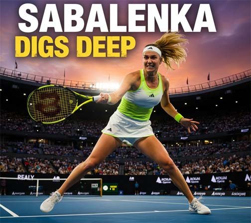Sabalenka Digs Deep to Reach Last 16 Sabalenka Digs